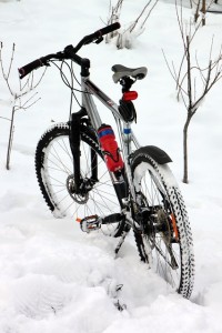 bike im schnee