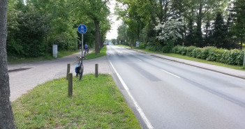 Barnstorf: rechtswidrige Lollis auf linkem Radweg L344 und B51 Barnstorf L 344 linker Radweg