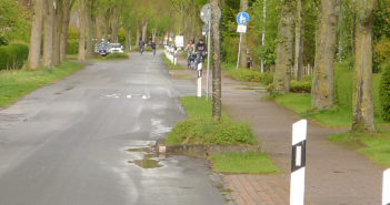 Ungesicherte “Nase” auf der Fahrbahn