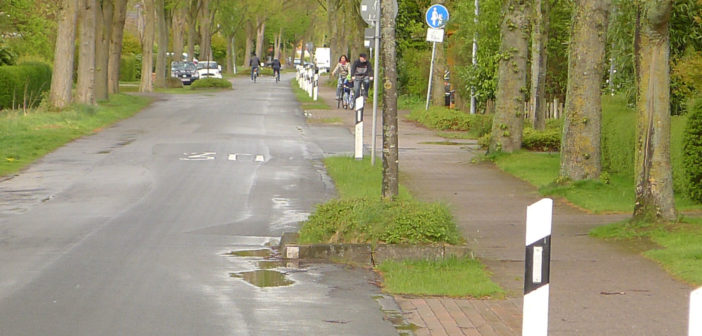 Ungesicherte “Nase” auf der Fahrbahn