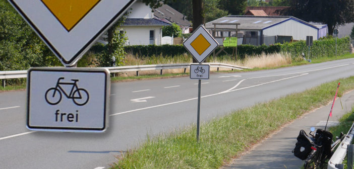 Vorfahrt – Radfahrer frei. Die neueste Schilderkreation