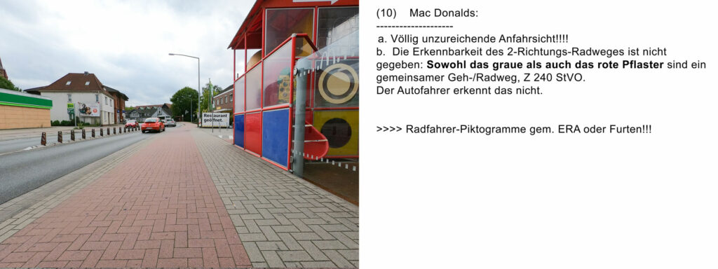 McDrive, Parkplatz