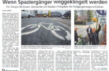 Runter vom Gehweg in T30-Zonen, Kreiszeitung