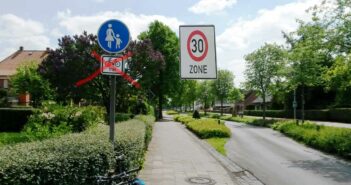 Weyhe: Runter vom Gehweg in Tempo 30-Zonen Radfahrer nicht mehr frei
