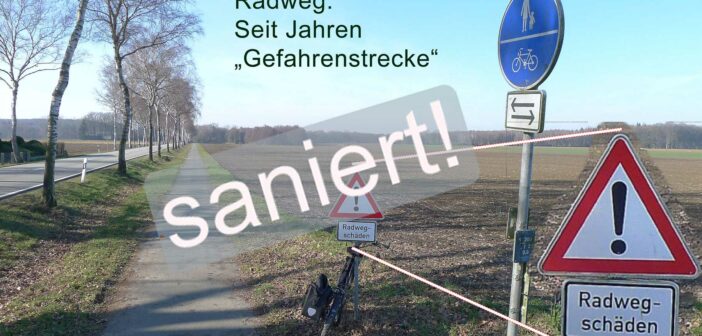 Radweg saniert: K 102 Borwede-Heiligenloh wieder befahrbar