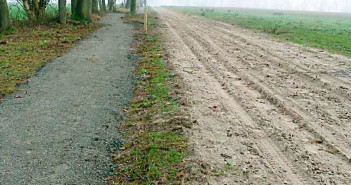 Geestweg bei Sörhausen: offroad-Abschnitt verbessert geestweg soerhausen
